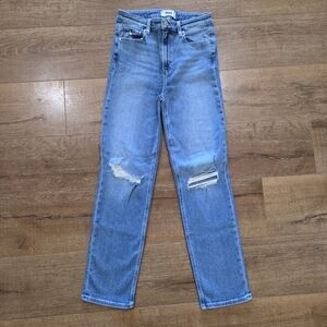 Paige Wmns Stella Distressed Straight Leg Jeans 27 Festival Hippie Bohocore
